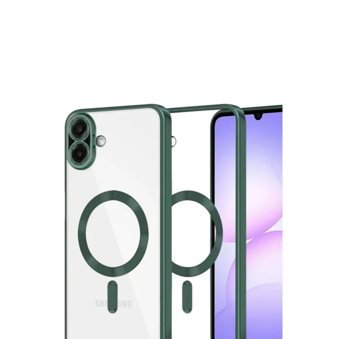 BUĞZ Samsung Galaxy A07 4g Kross Magneticsafe Kapak - Koyu Yeşil