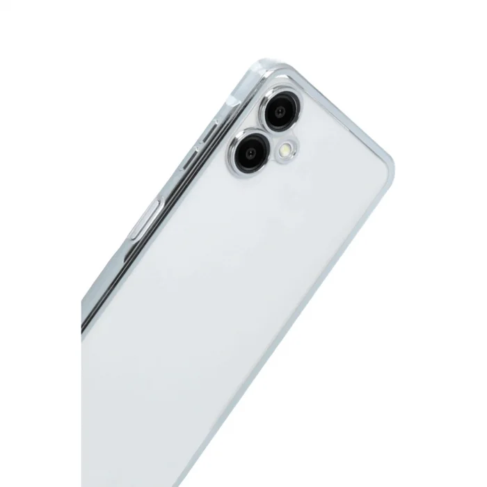 BUĞZ Samsung Galaxy A07 4g Razer Lensli Silikon - Gümüş