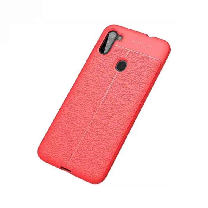 BUĞZ Samsung Galaxy A11 Kılıf Auto Focus Kapak - Kırmızı