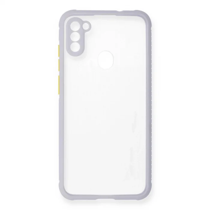 BUĞZ Samsung Galaxy A11 Kılıf Miami Şeffaf Silikon - Lila