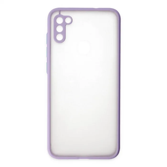 BUĞZ Samsung Galaxy A11 Kılıf Montreal Silikon Kapak - Mor