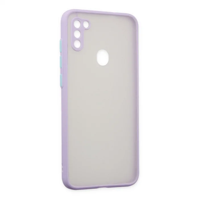 BUĞZ Samsung Galaxy A11 Kılıf Montreal Silikon Kapak - Mor