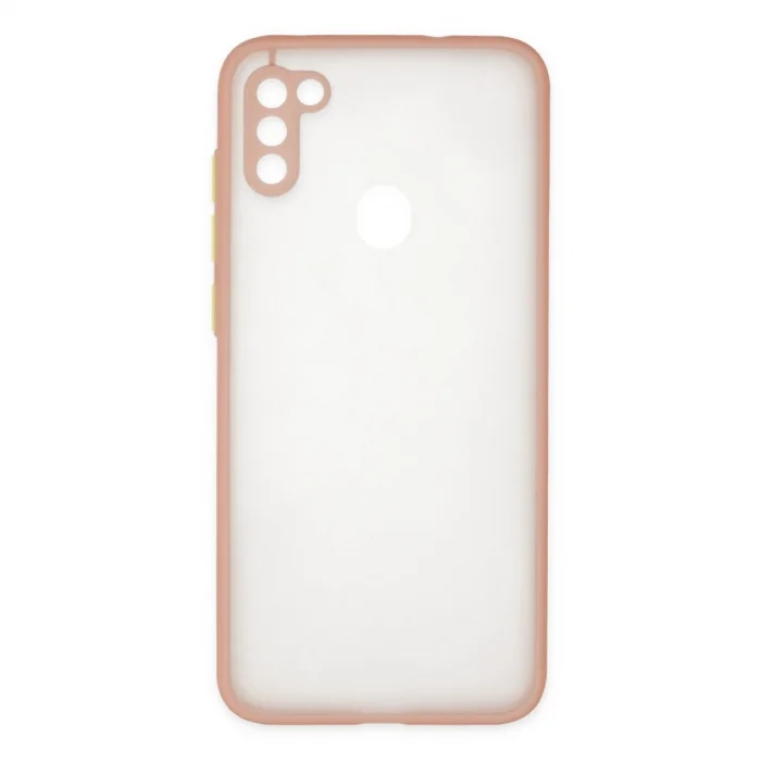 BUĞZ Samsung Galaxy A11 Kılıf Montreal Silikon Kapak - Pembe