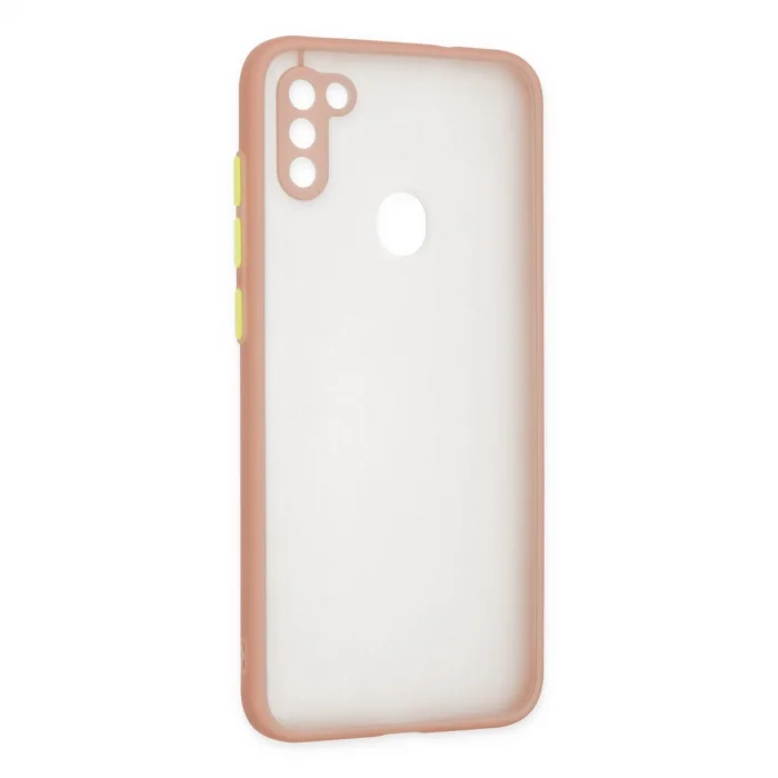 BUĞZ Samsung Galaxy A11 Kılıf Montreal Silikon Kapak - Pembe