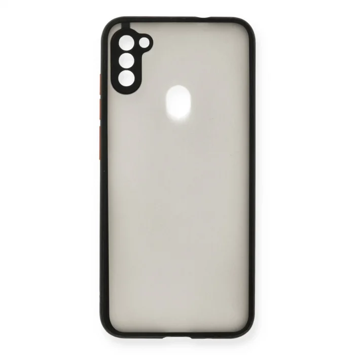 BUĞZ Samsung Galaxy A11 Kılıf Montreal Silikon Kapak - Siyah