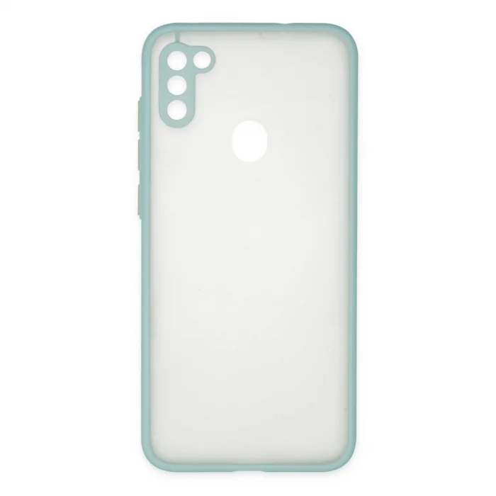 BUĞZ Samsung Galaxy A11 Kılıf Montreal Silikon Kapak - Turkuaz