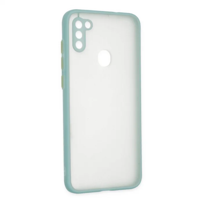 BUĞZ Samsung Galaxy A11 Kılıf Montreal Silikon Kapak - Turkuaz