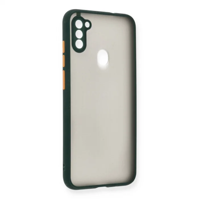 BUĞZ Samsung Galaxy A11 Kılıf Montreal Silikon Kapak - Yeşil