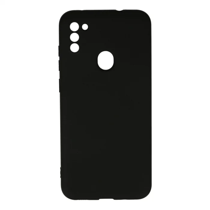 BUĞZ Samsung Galaxy A11 Kılıf Nano İçi Kadife Silikon - Siyah