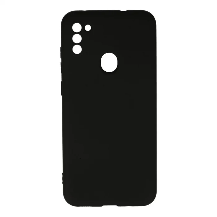 BUĞZ Samsung Galaxy A11 Kılıf Nano İçi Kadife Silikon - Siyah