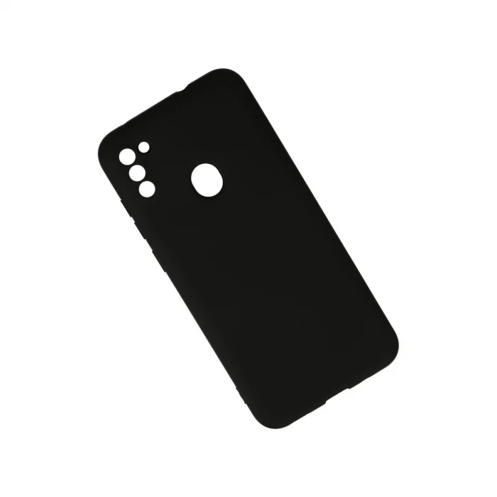 BUĞZ Samsung Galaxy A11 Kılıf Nano İçi Kadife Silikon - Siyah