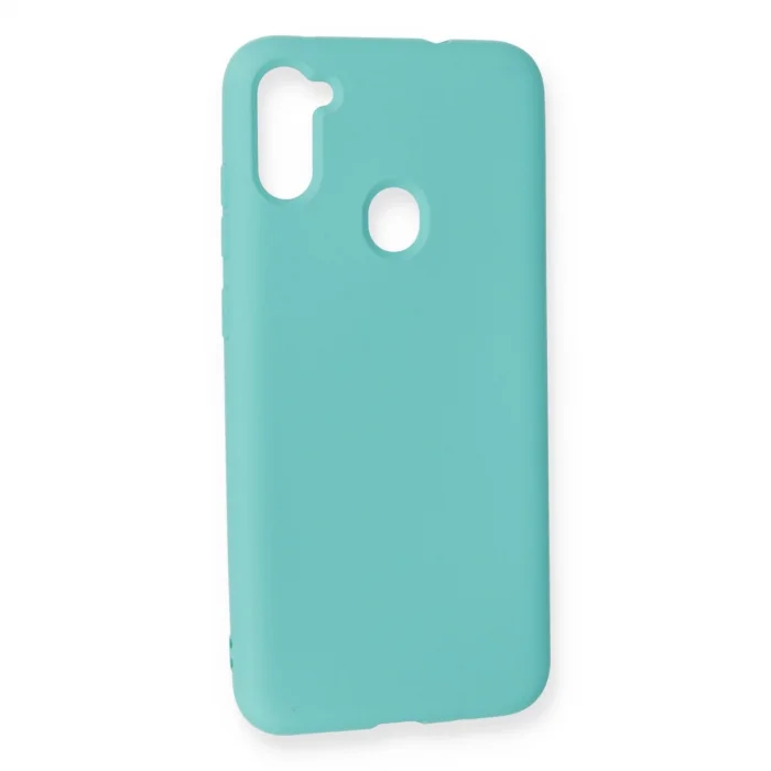 BUĞZ Samsung Galaxy A11 Kılıf Nano İçi Kadife Silikon - Turkuaz