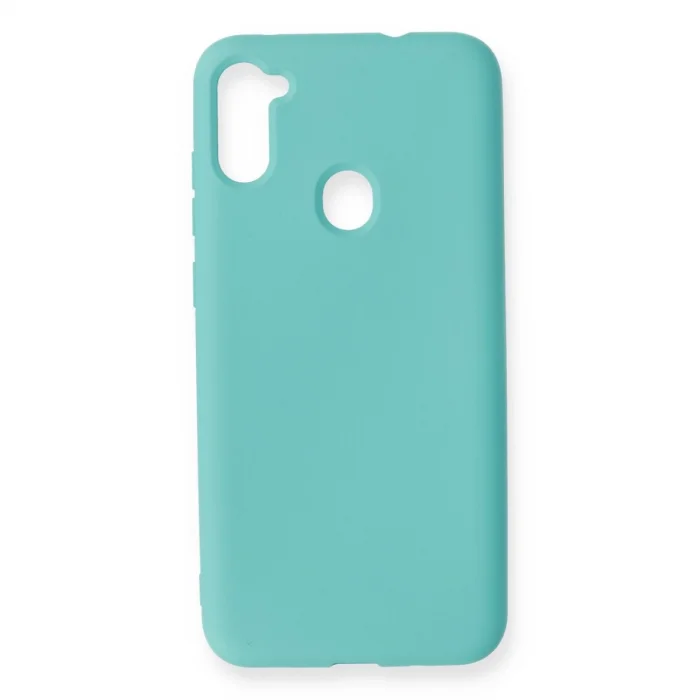 BUĞZ Samsung Galaxy A11 Kılıf Nano İçi Kadife Silikon - Turkuaz