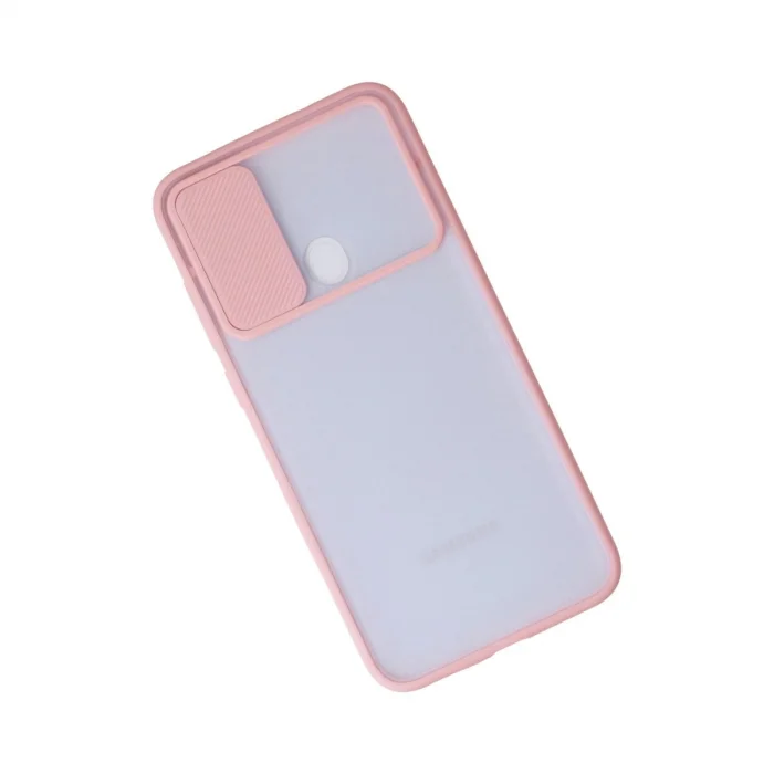 BUĞZ Samsung Galaxy A11 Kılıf Palm Buzlu Kamera Sürgülü Silikon - Pembe