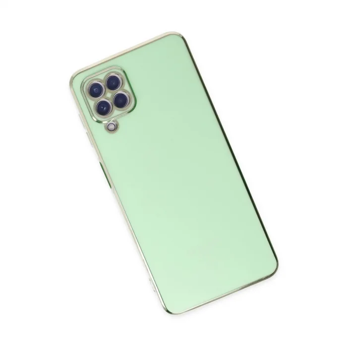 BUĞZ Samsung Galaxy A12 Kılıf Volet Silikon - Açık Yeşil