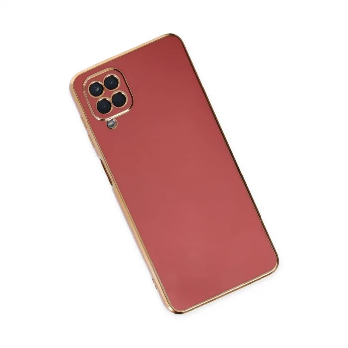 BUĞZ Samsung Galaxy A12 Kılıf Volet Silikon - Kırmızı