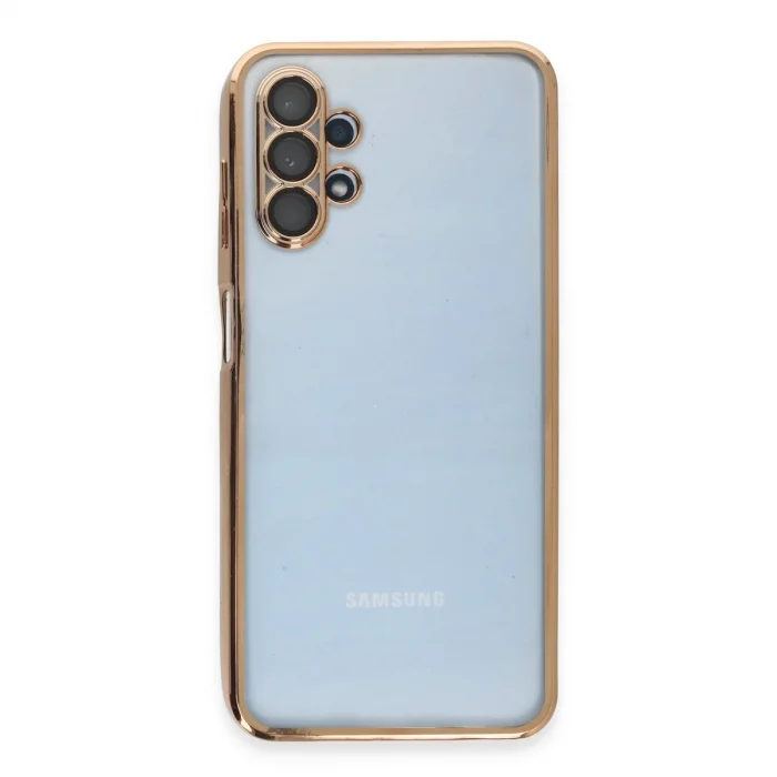 BUĞZ Samsung Galaxy A13 4g Kılıf Razer Lensli Silikon - Gold