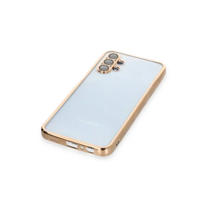 BUĞZ Samsung Galaxy A13 4g Kılıf Razer Lensli Silikon - Gold