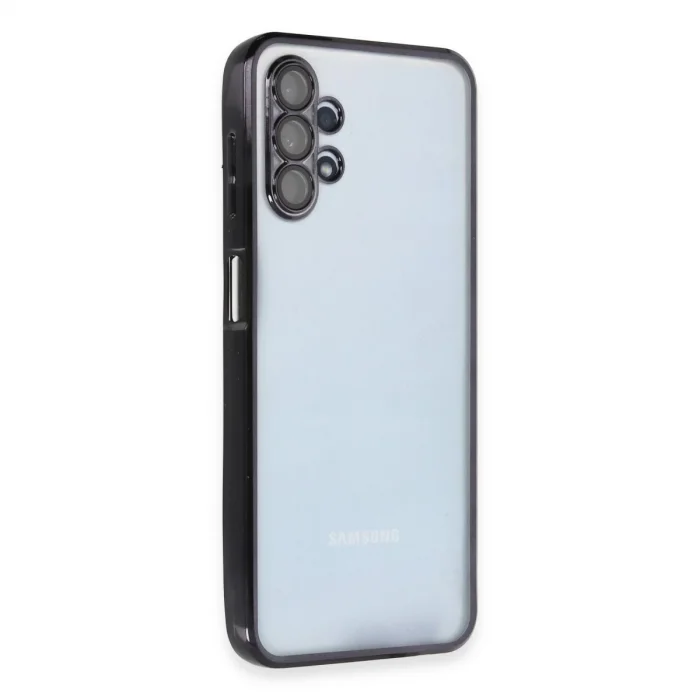 BUĞZ Samsung Galaxy A13 4g Kılıf Razer Lensli Silikon - Siyah