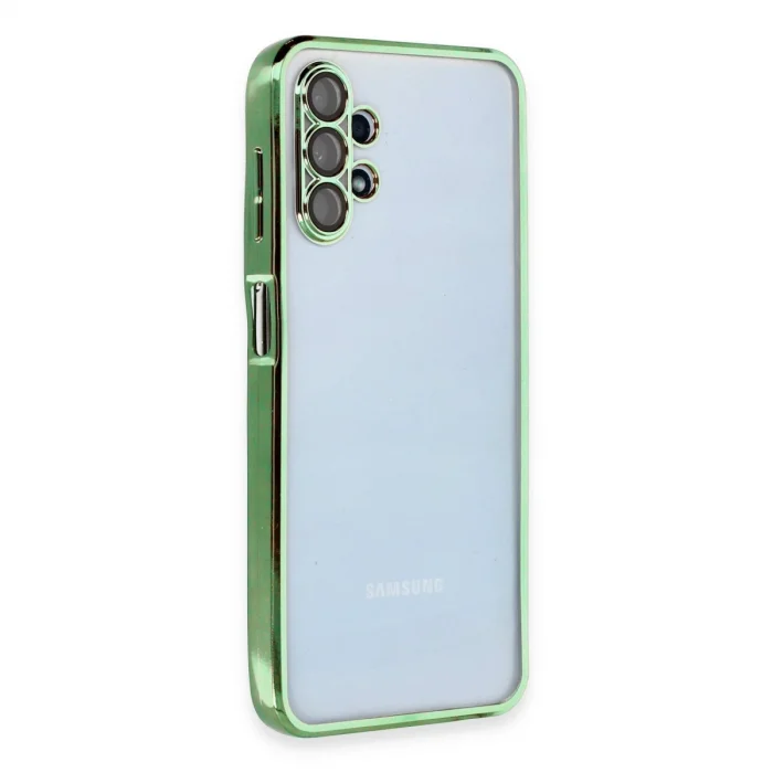 BUĞZ Samsung Galaxy A13 4g Kılıf Razer Lensli Silikon - Yeşil
