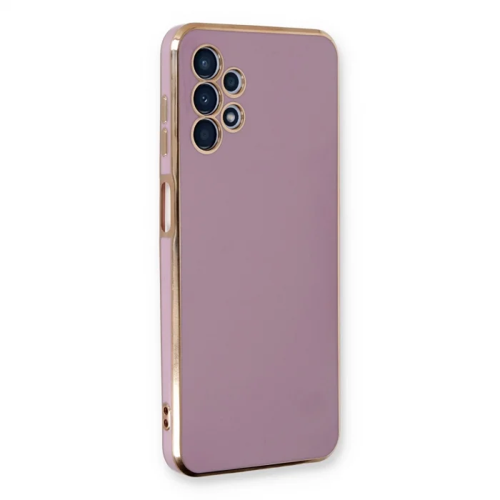 BUĞZ Samsung Galaxy A13 4g Kılıf Volet Silikon - Mor