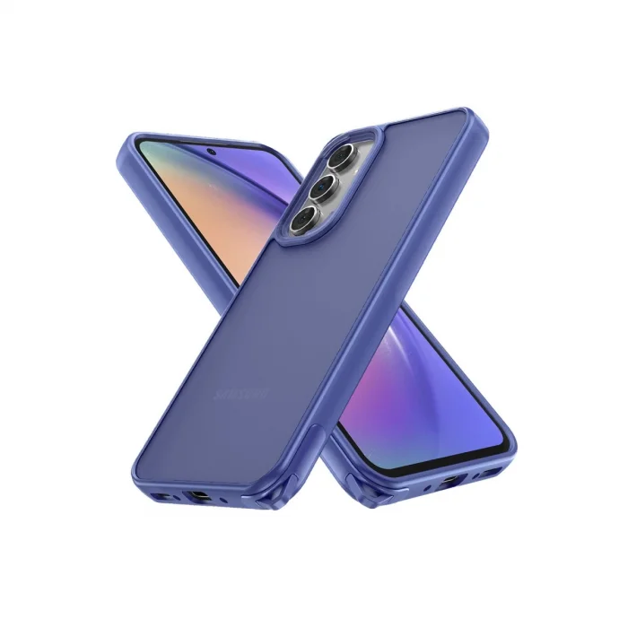BUĞZ Samsung Galaxy A14 4g Kılıf Elegant Kapak - Açık Mavi