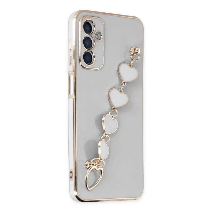 BUĞZ Samsung Galaxy A14 4g Kılıf Esila Silikon - Beyaz