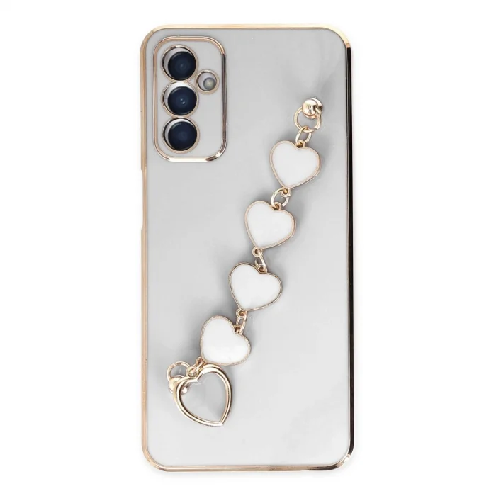 BUĞZ Samsung Galaxy A14 4g Kılıf Esila Silikon - Beyaz