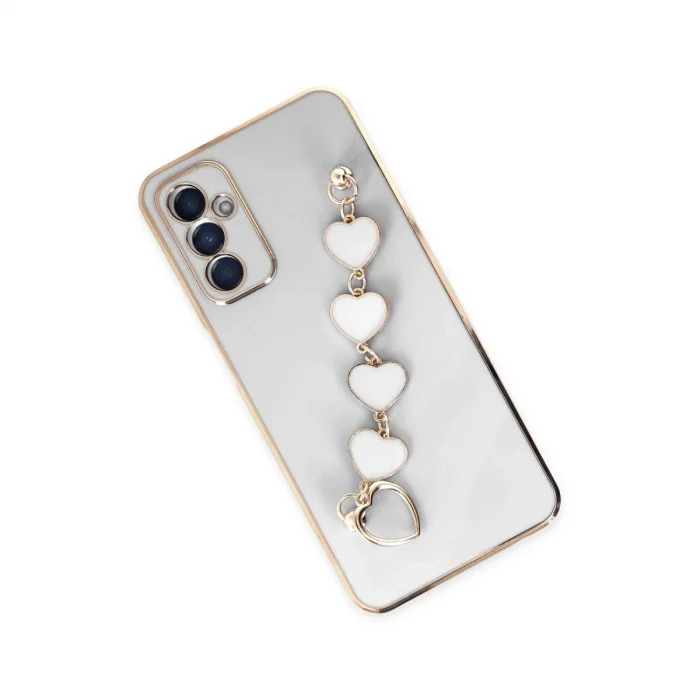 BUĞZ Samsung Galaxy A14 4g Kılıf Esila Silikon - Beyaz