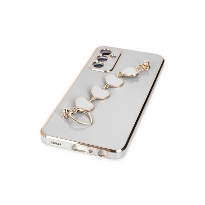 BUĞZ Samsung Galaxy A14 4g Kılıf Esila Silikon - Beyaz