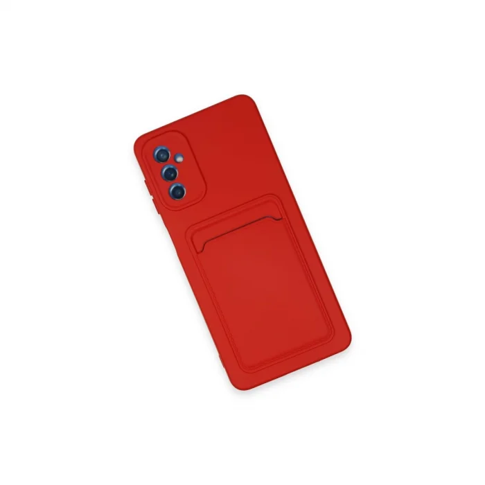 BUĞZ Samsung Galaxy A14 4g Kılıf Kelvin Kartvizitli Silikon - Kırmızı