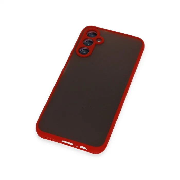 BUĞZ Samsung Galaxy A14 4g Kılıf Montreal Silikon Kapak - Kırmızı