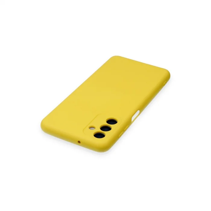 BUĞZ Samsung Galaxy A14 4g Kılıf Nano İçi Kadife Silikon - Sarı