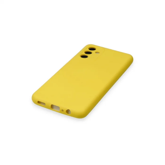 BUĞZ Samsung Galaxy A14 4g Kılıf Nano İçi Kadife Silikon - Sarı
