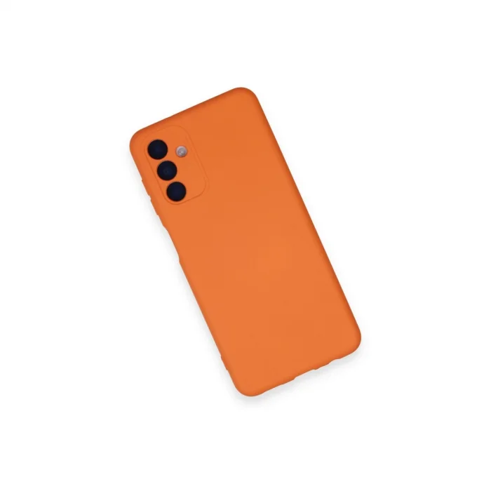 BUĞZ Samsung Galaxy A14 4g Kılıf Nano İçi Kadife Silikon - Turuncu