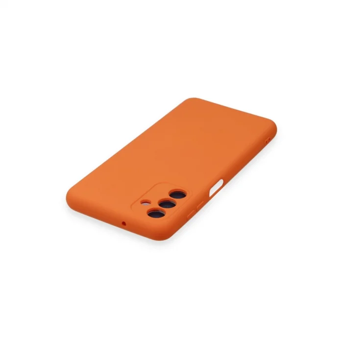 BUĞZ Samsung Galaxy A14 4g Kılıf Nano İçi Kadife Silikon - Turuncu