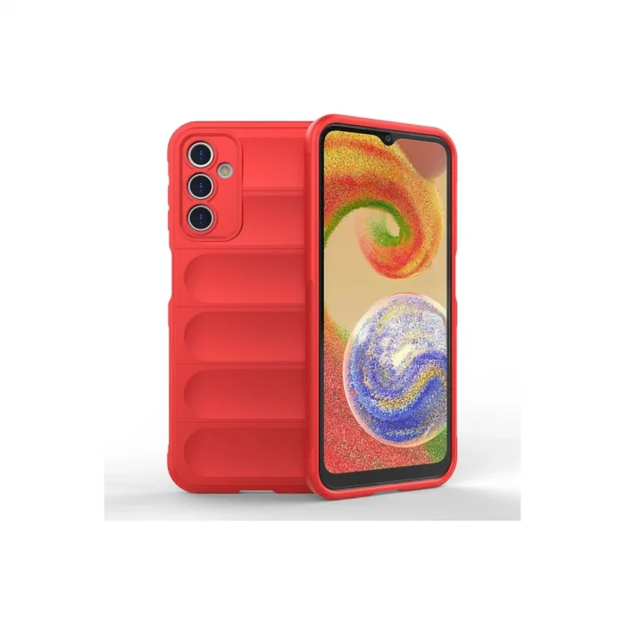 BUĞZ Samsung Galaxy A14 4g Kılıf Optimum Silikon - Kırmızı