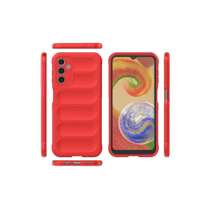 BUĞZ Samsung Galaxy A14 4g Kılıf Optimum Silikon - Kırmızı