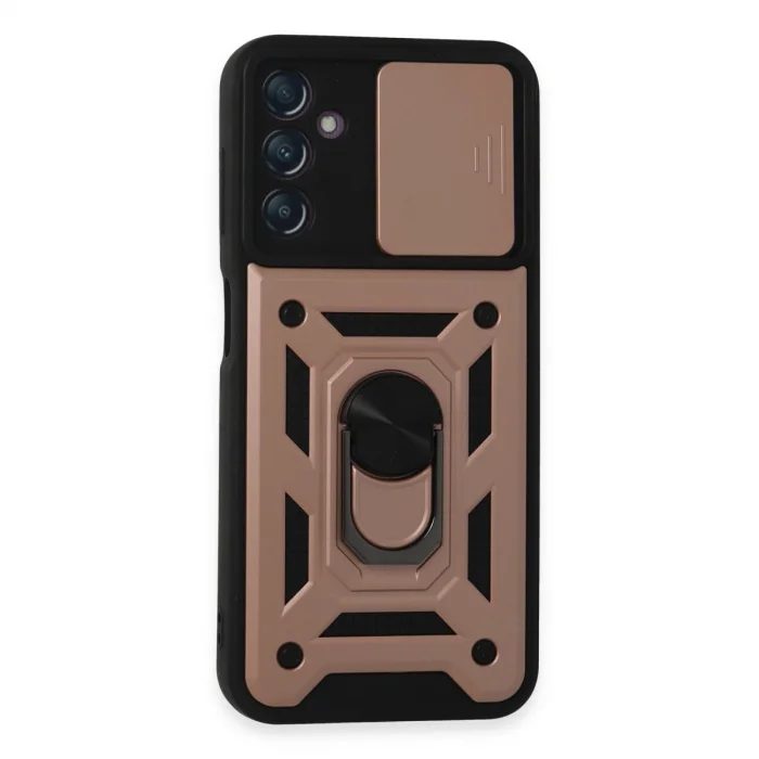 BUĞZ Samsung Galaxy A14 4g Kılıf Pars Lens Yüzüklü Silikon - Rose Gold
