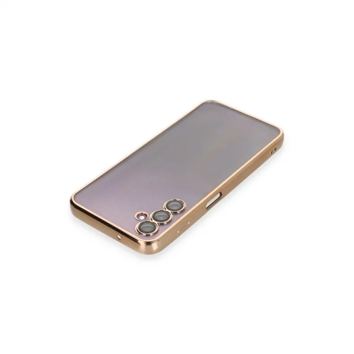 BUĞZ Samsung Galaxy A14 4g Kılıf Razer Lensli Silikon - Gold