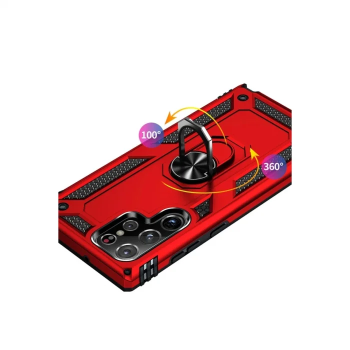 BUĞZ Samsung Galaxy A14 4g Kılıf Sofya Yüzüklü Silikon Kapak - Gümüş