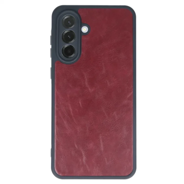 BUĞZ Samsung Galaxy A15 4g Kılıf Aras Deri Kapak - Bordo