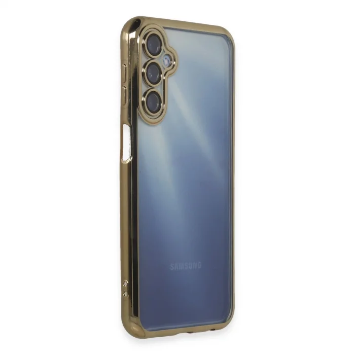 BUĞZ Samsung Galaxy A15 4g Kılıf Razer Lensli Silikon - Gold