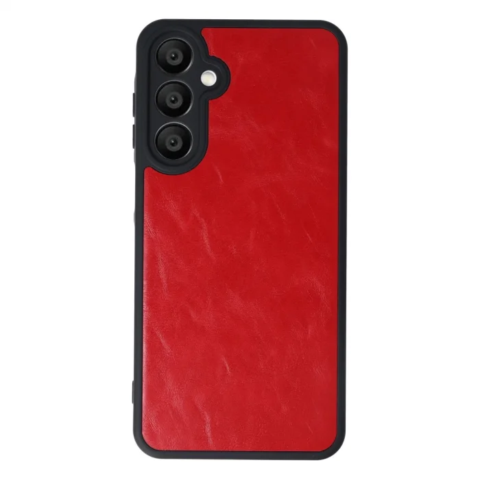 BUĞZ Samsung Galaxy A16 5g Kılıf Aras Deri Kapak - Kırmızı