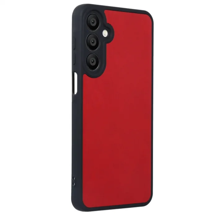 BUĞZ Samsung Galaxy A16 5g Kılıf Aras Deri Kapak - Kırmızı