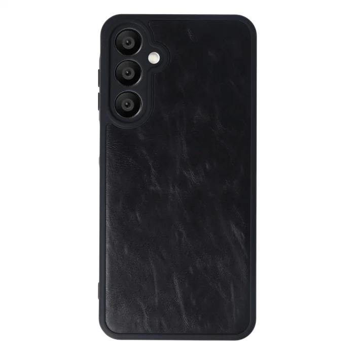 BUĞZ Samsung Galaxy A16 5g Kılıf Aras Deri Kapak - Siyah