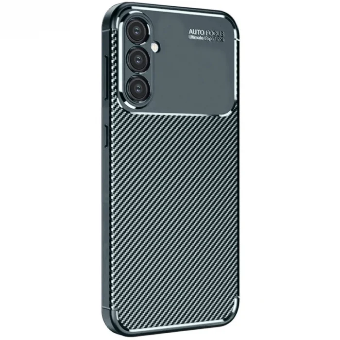 BUĞZ Samsung Galaxy A16 5g Kılıf Auto Focus Karbon Kapak - Koyu Yeşil