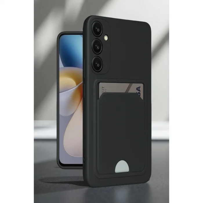 BUĞZ Samsung Galaxy A16 5g Kılıf Kelvin Kartvizitli Silikon - Bordo