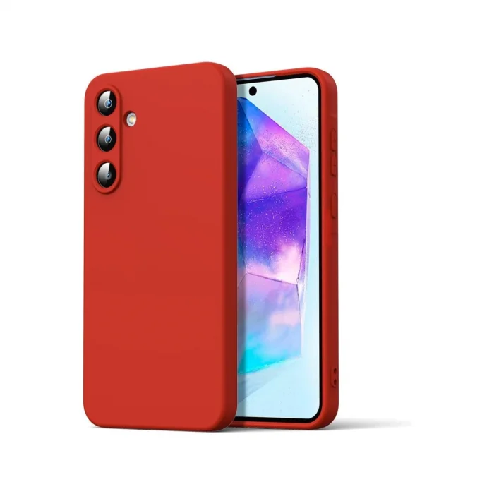 BUĞZ Samsung Galaxy A16 5g Kılıf Nano İçi Kadife Silikon - Kırmızı