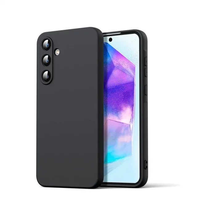 BUĞZ Samsung Galaxy A16 5g Kılıf Nano İçi Kadife Silikon - Siyah